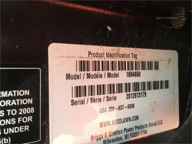 Tondeuse autoportée AGCO 2027H 2009 27 ch